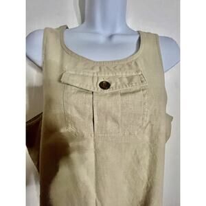 Linen Cotton Jumper Overall Style Long Skirt Size PS Marsh Landing